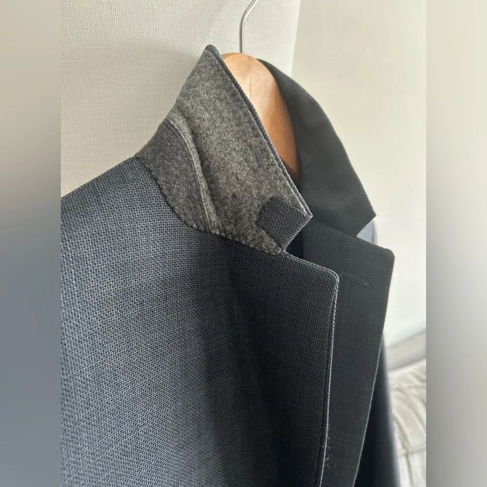 Banana Republic Marzotto Sport Jacket Blazer Wool Blue 36R Old Money Slim Fit